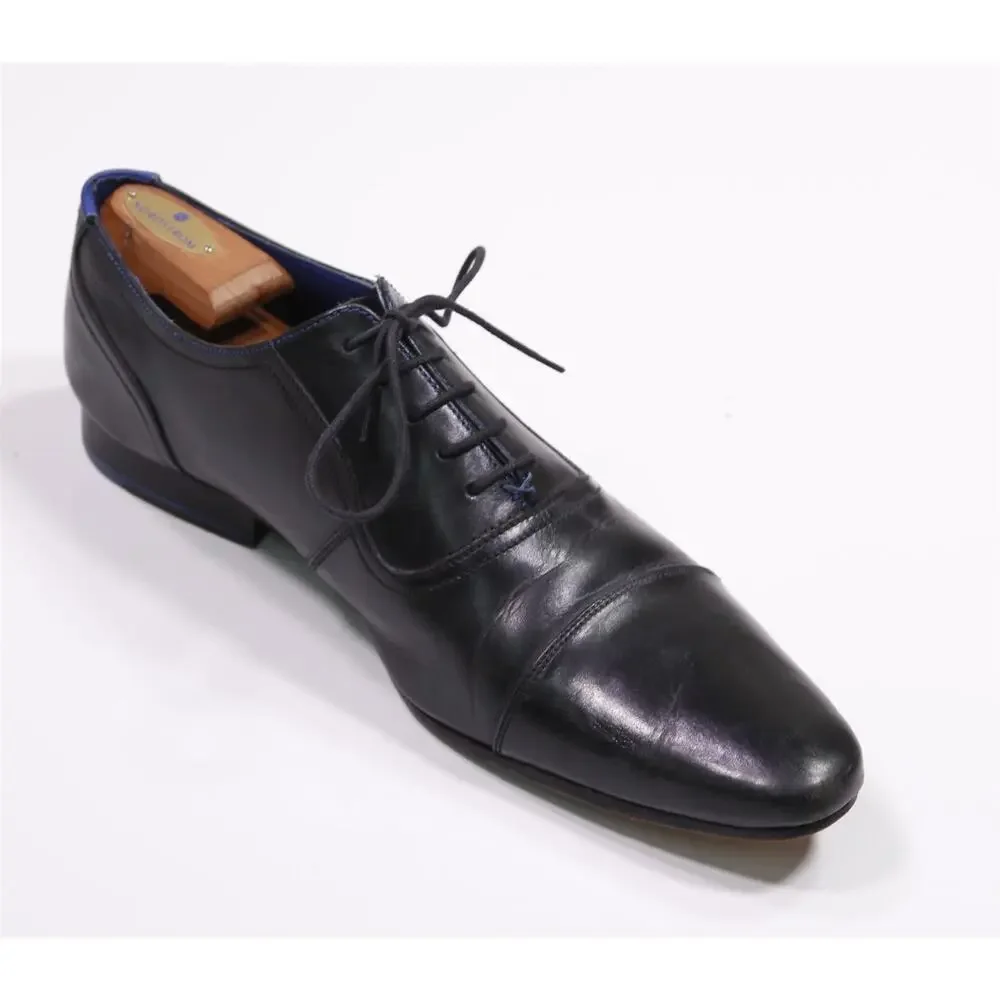 Ted Baker Rogrr Black Captoe Oxford Leather Dress Shoes Mens UK 13 US 14